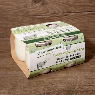Yaourt pot verre authentique brebis x4