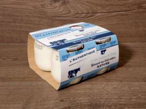 Yaourt pot verre authentique vache x4